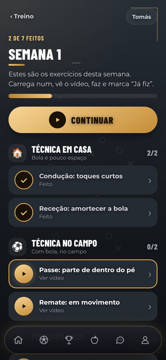 A semana por temas